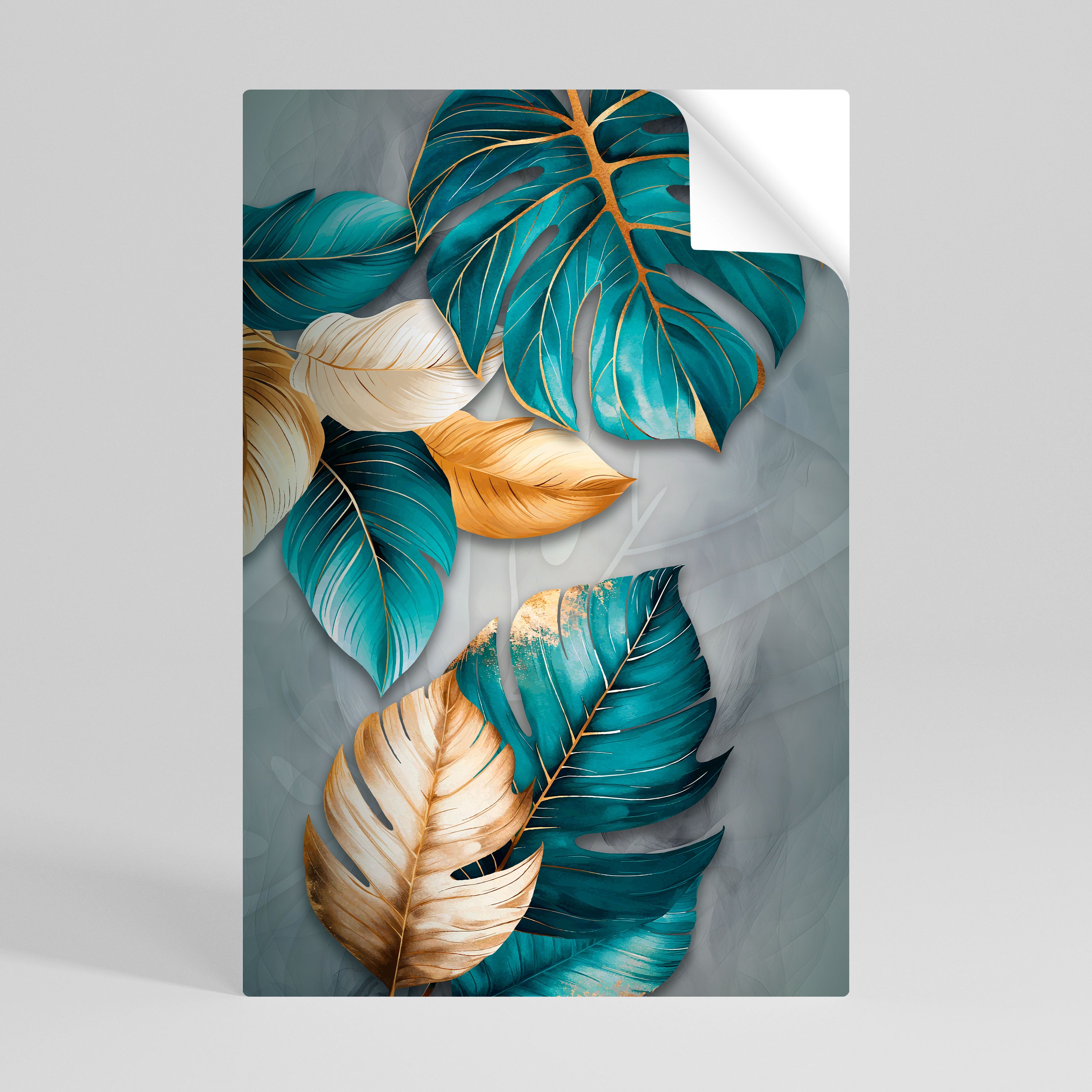 ELEGANCE IN LEAVES Peel and Stick Vertical Poster