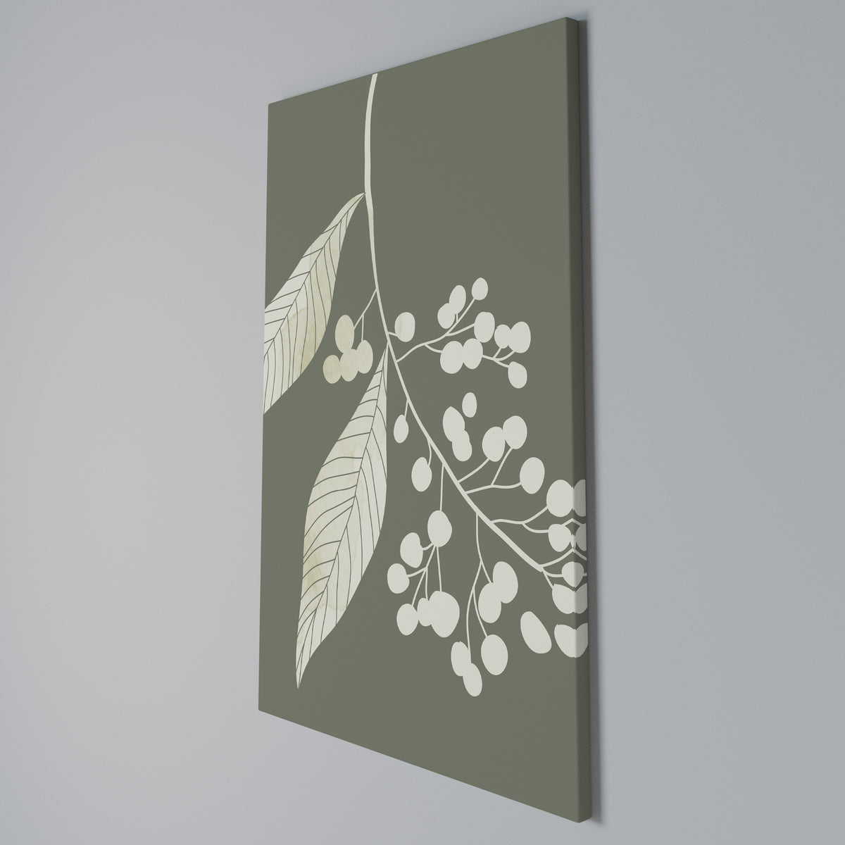 SERENE LEAFY FANTASIES Vertical Canvas Print