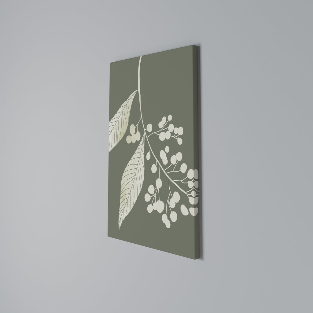 SERENE LEAFY FANTASIES Vertical Canvas Print