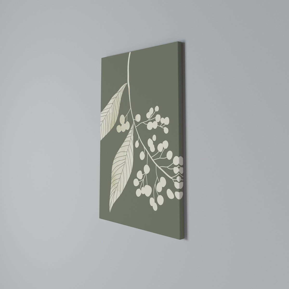 SERENE LEAFY FANTASIES Vertical Canvas Print