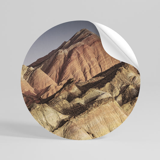 PEAKS OF PAINTED DREAMS Peel and Stick Round Sticker