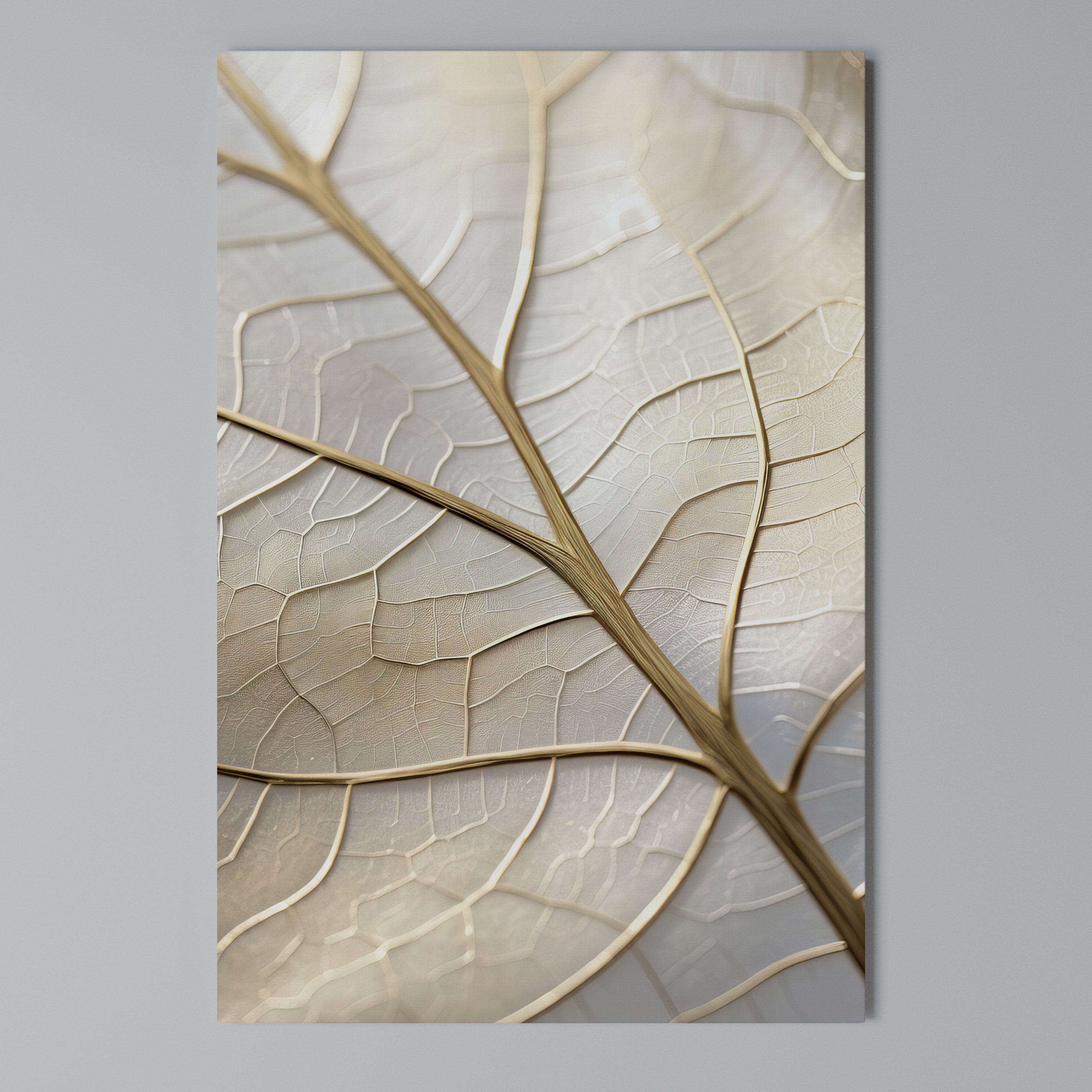 GOLDEN LEAF WHISPERS Vertical Canvas Print