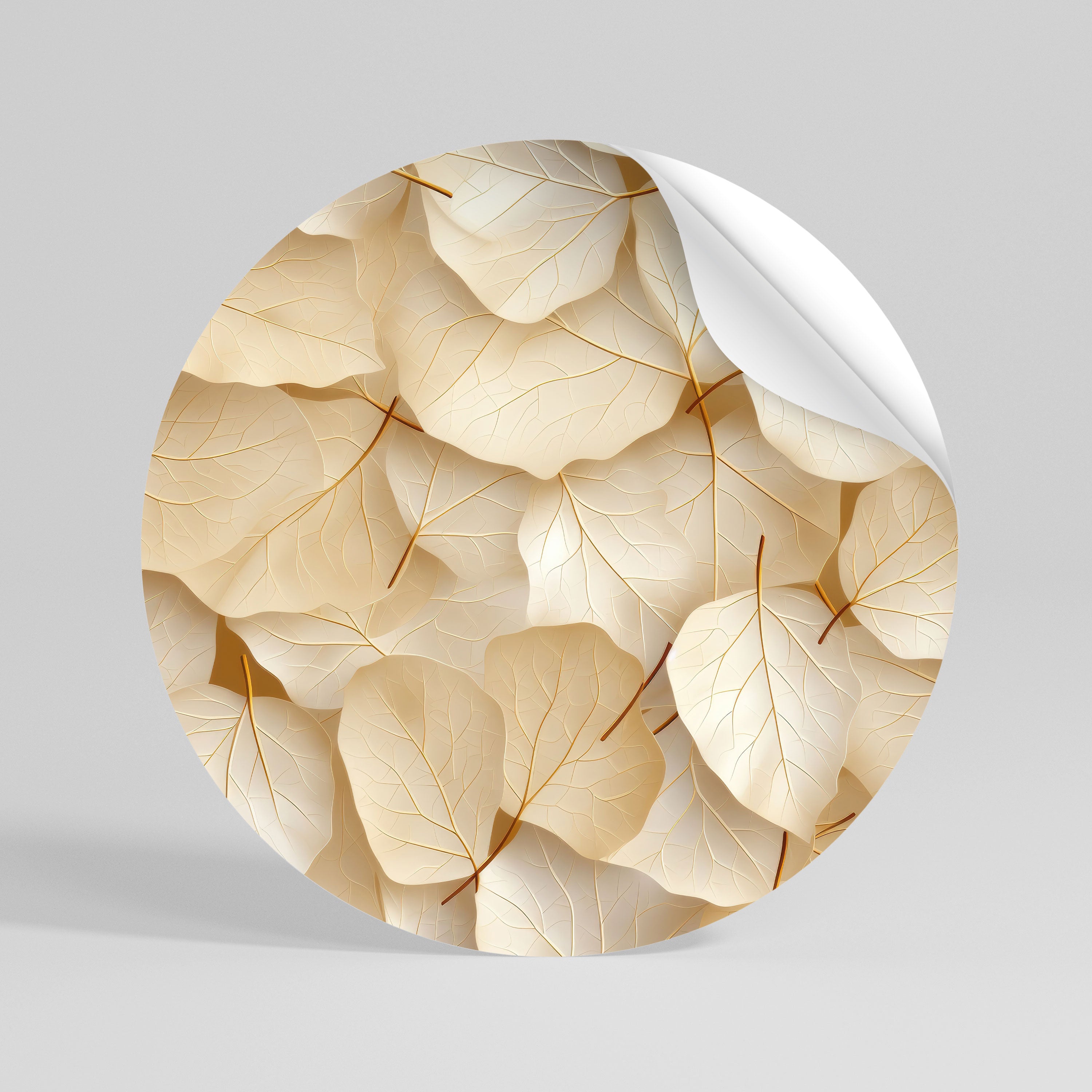 VELLUM LEAF SYMPHONY Rund väggdekal