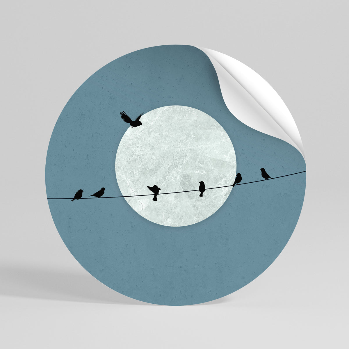MOONLIT REST Vinilo adhesivo redondo