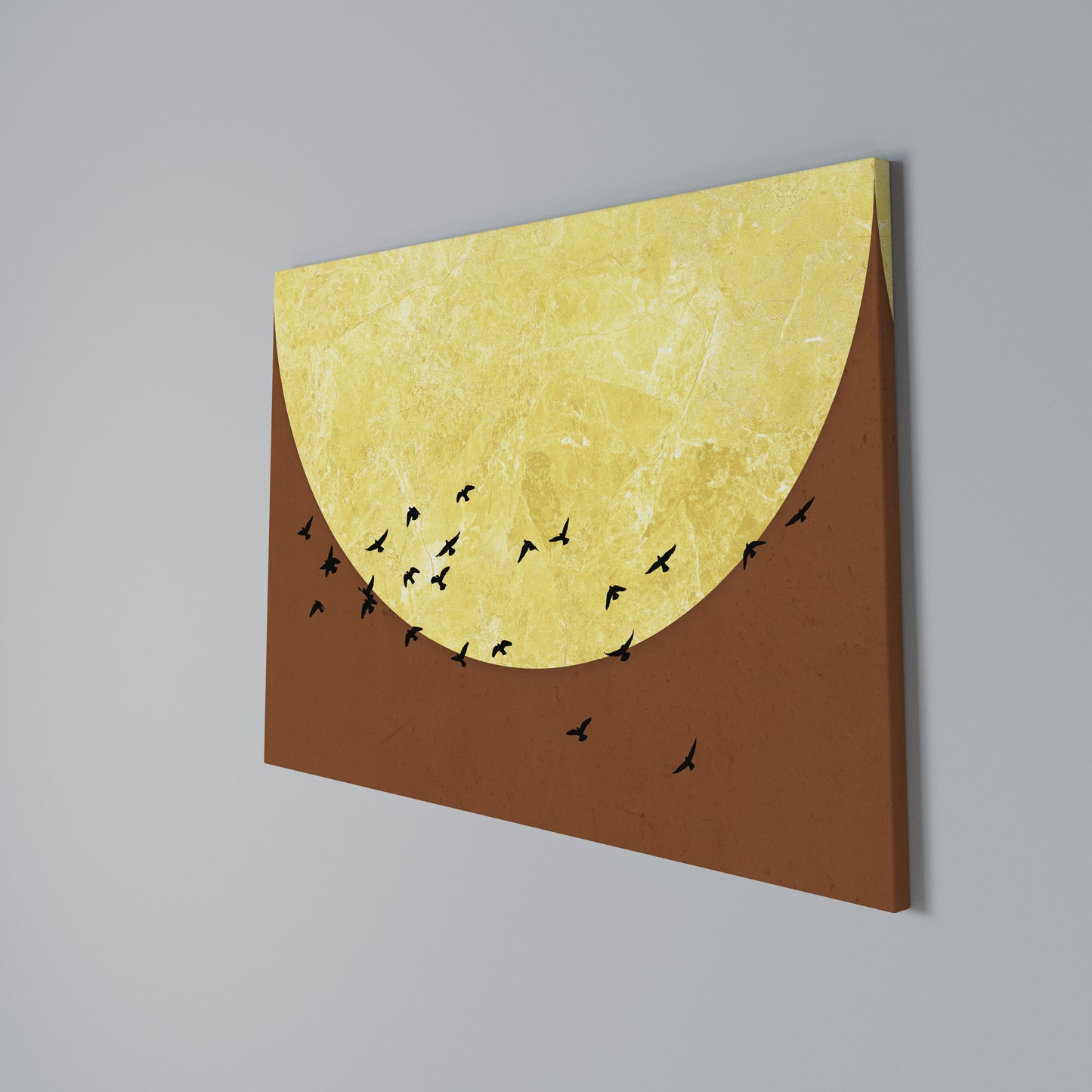 MOONLIT MIGRATION Stampa su tela orizzontale