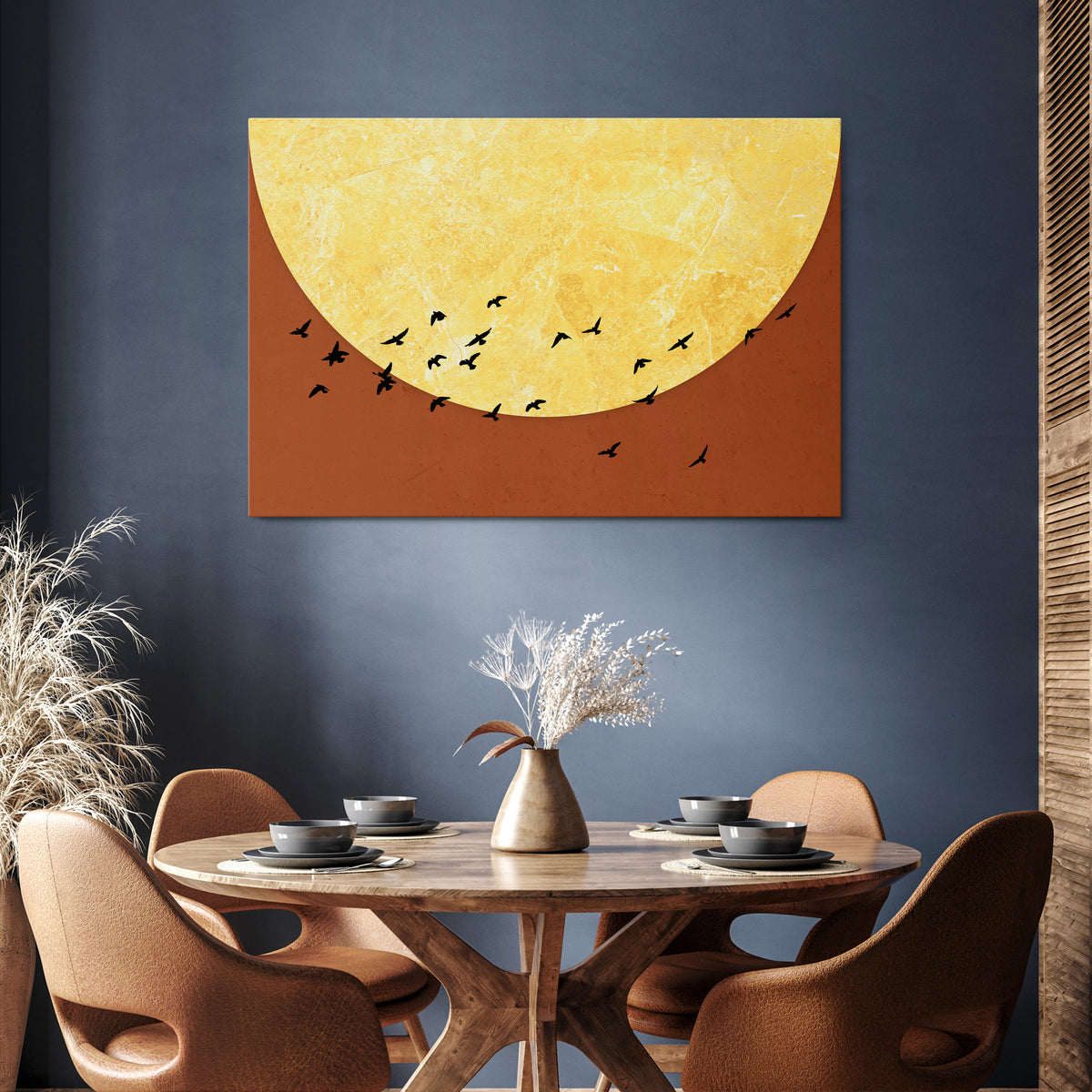 MOONLIT MIGRATION Stampa su tela orizzontale