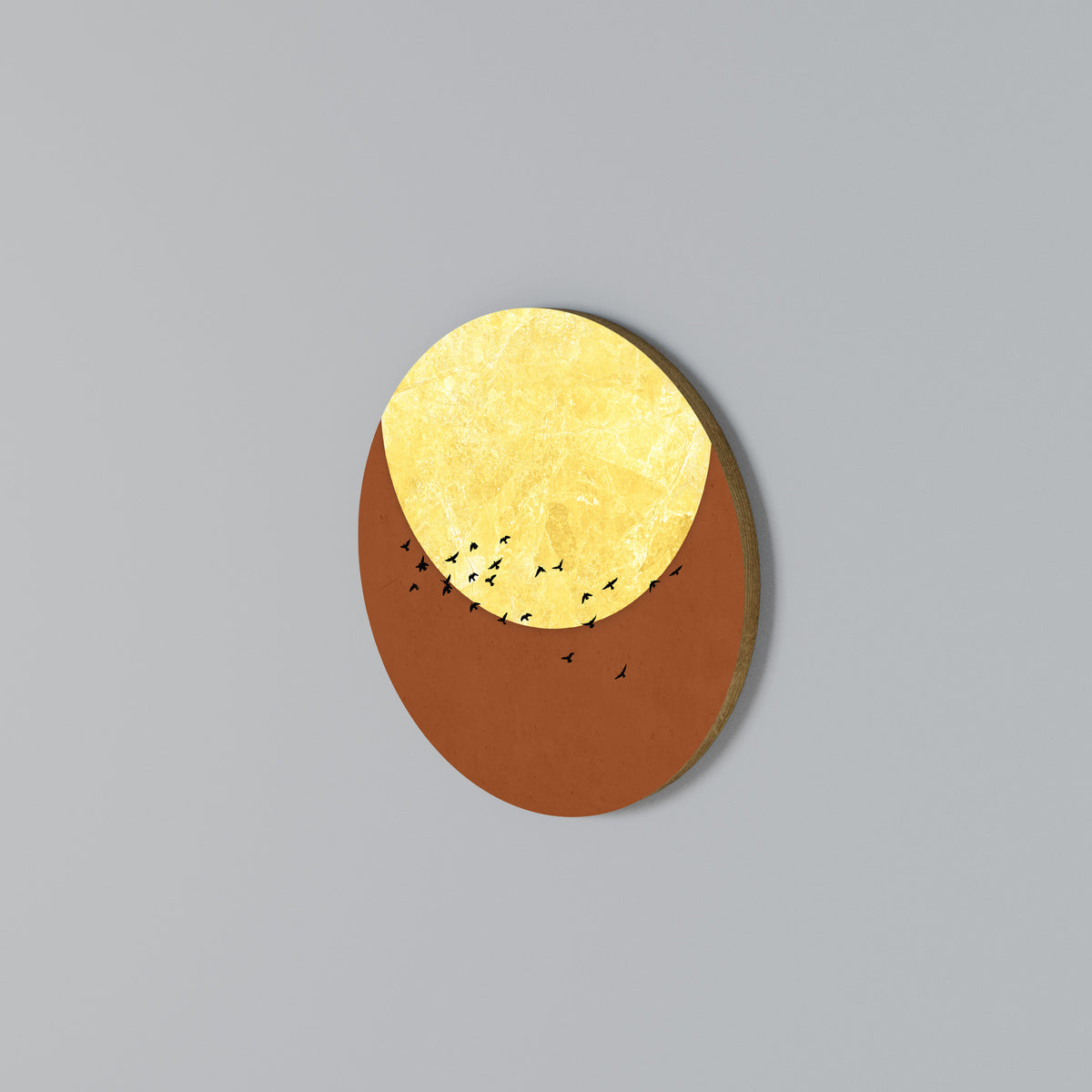 MOONLIT MIGRATION Round Wall Art