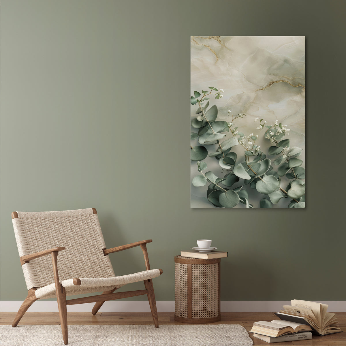 ELEGANT LEAF BALLET Cuadro en lienzo vertical