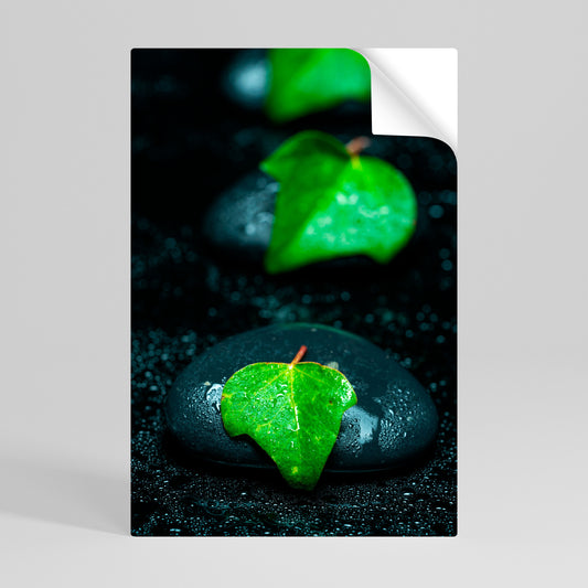 RAINDROPS ON STONE Αυτοκόλλητη Αφίσα κάθετη