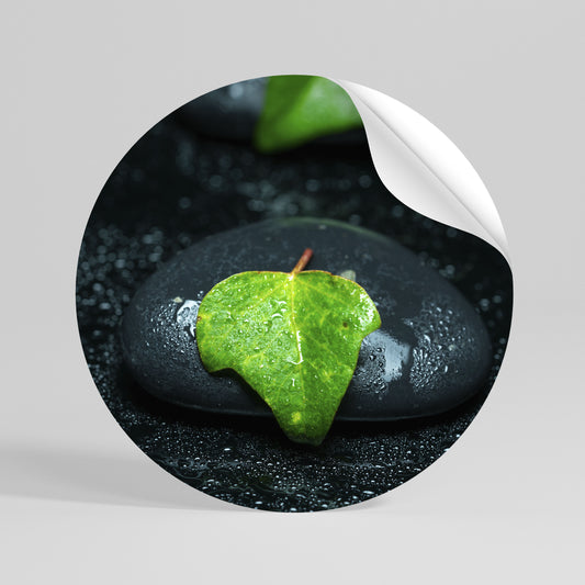RAINDROPS ON STONE Vinilo adhesivo redondo