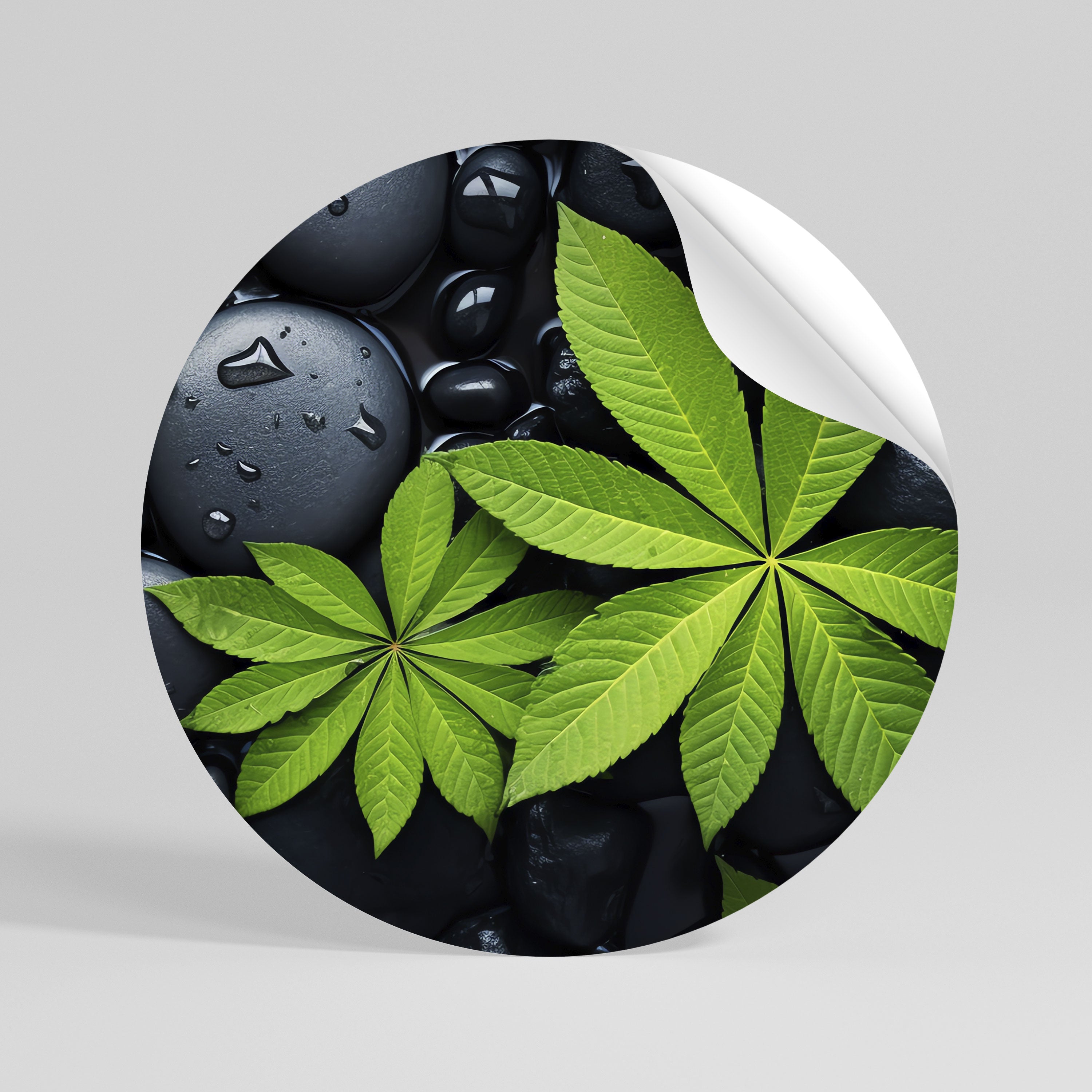 NATURE'S EMBRACE Peel and Stick Round Sticker