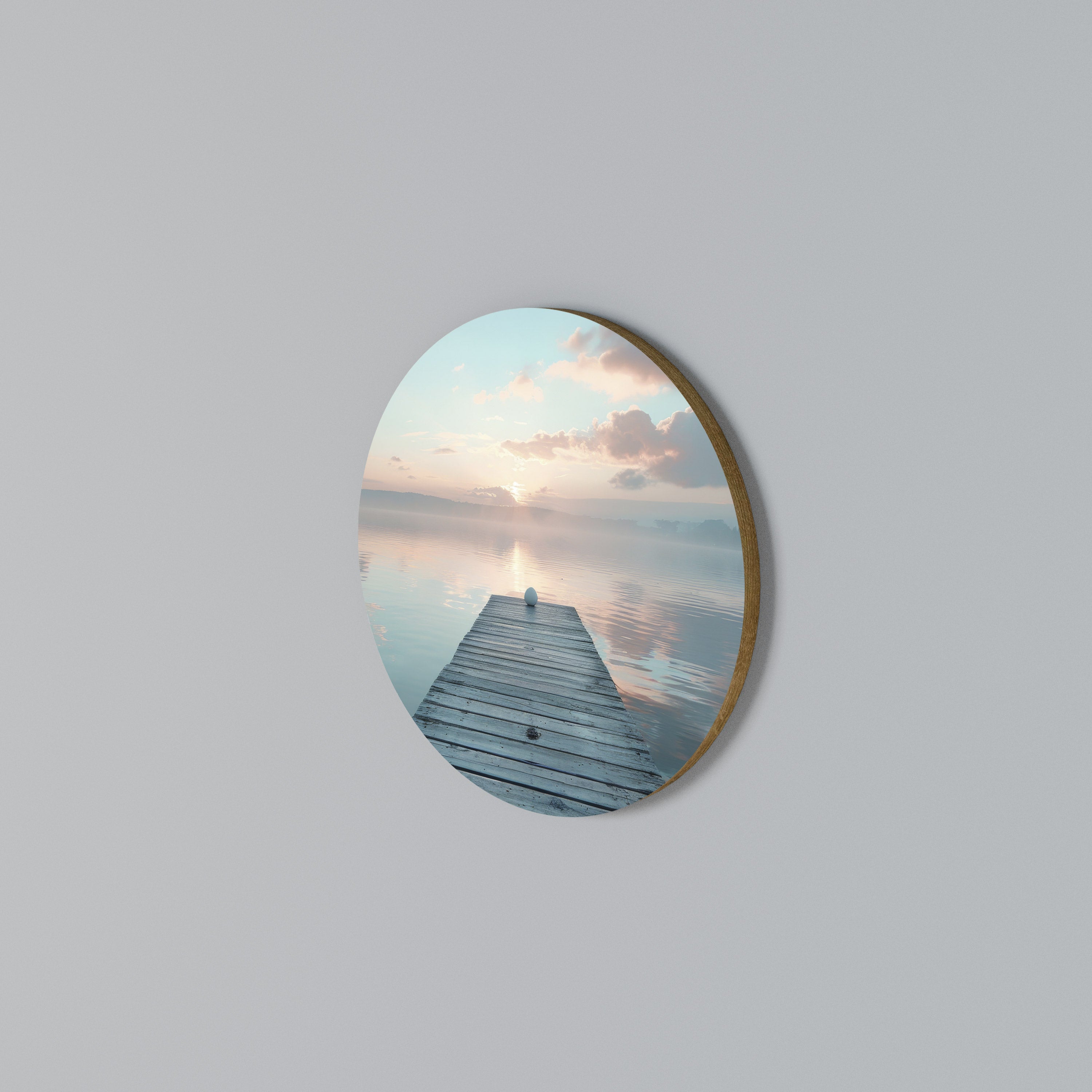 GENTLE MORNING MYSTIQUE Round Wall Art