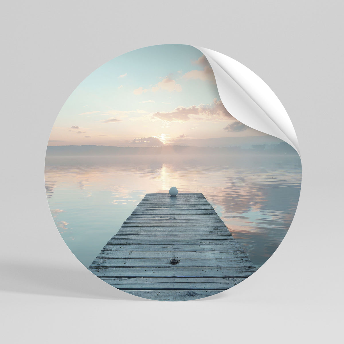GENTLE MORNING MYSTIQUE Runder Wandsticker zum Abziehen und Aufkleben