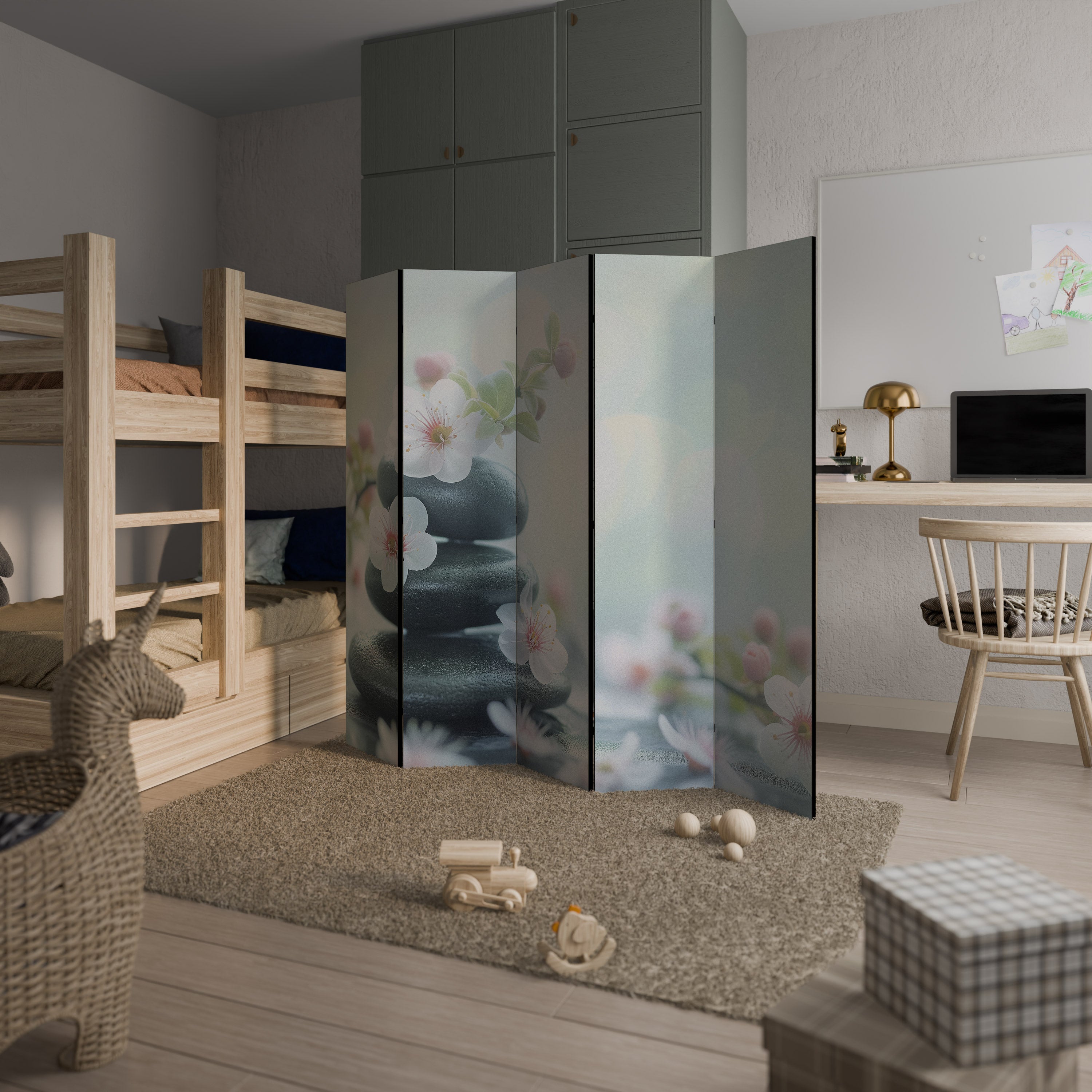 MINDFUL MOMENTS 5-Panel Room Divider