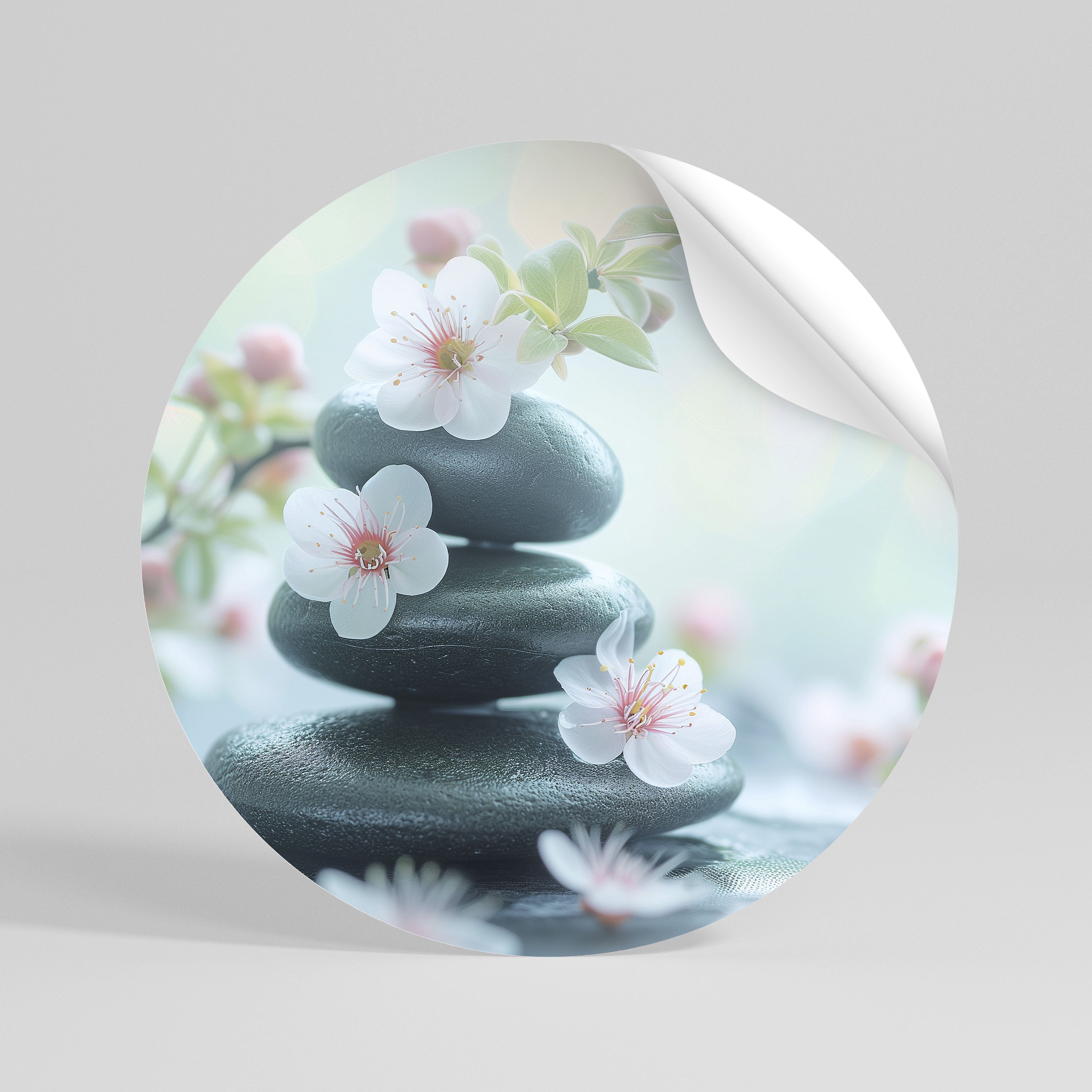 MINDFUL MOMENTS Peel and Stick Round Sticker