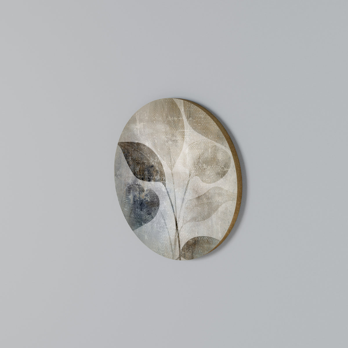 SERENE BOTANICAL HARMONY Round Wall Art