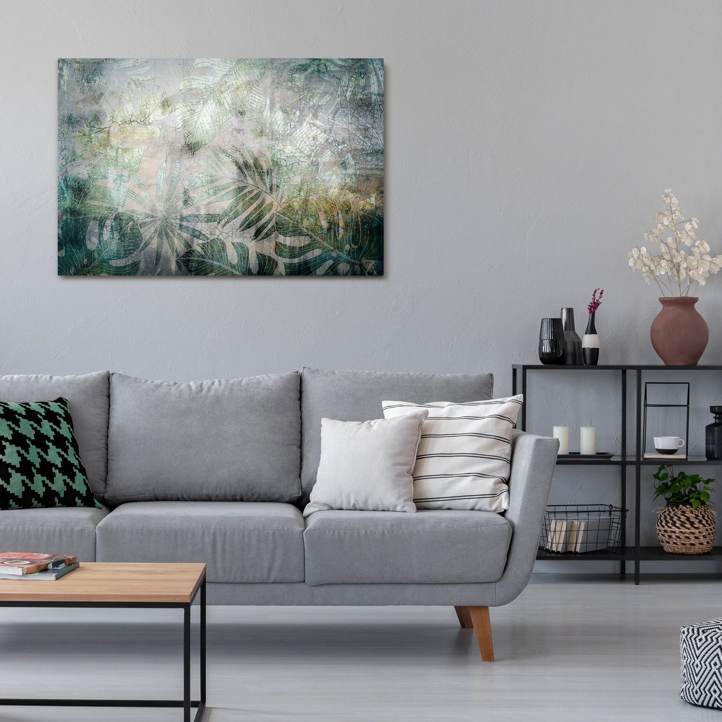 HARMONY IN GREENERY Horizontal Canvas Print
