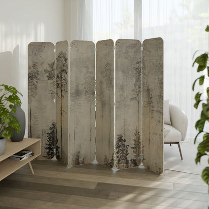 FADE IN THE TREES 6-Panel Plywood Room Divider