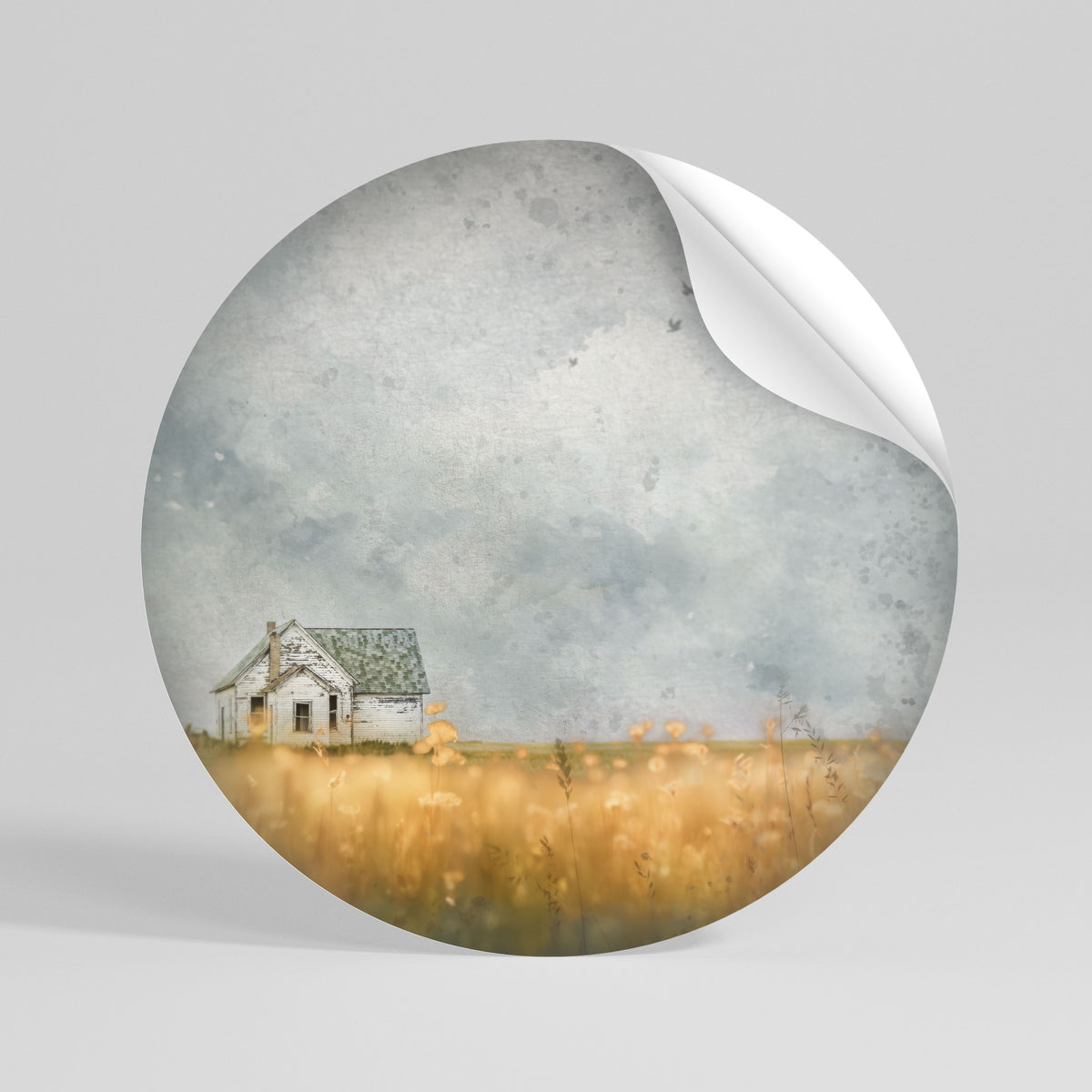 FIELDS OF FADING LIGHT Adesivo rotondo riposizionabile
