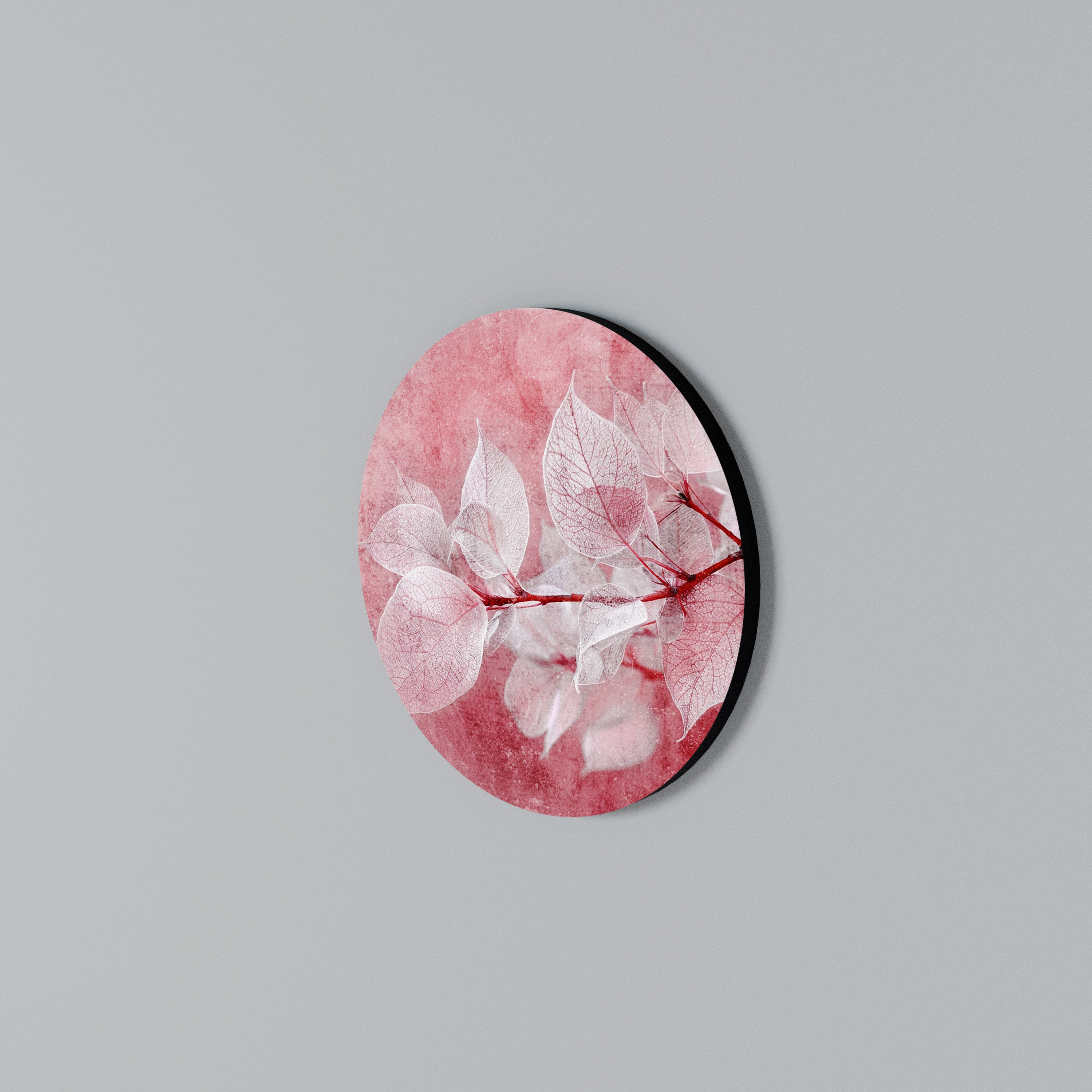 ETHERAL PETAL GLOW Round Wall Art