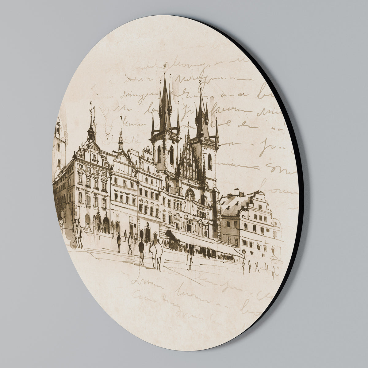 WHISPERS OF ARCHITECTURE Rundes Wandbild