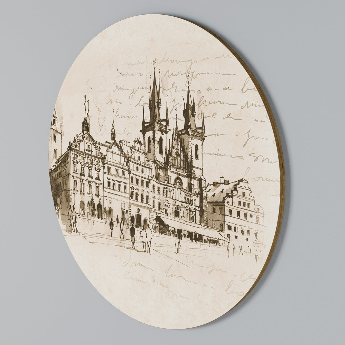 WHISPERS OF ARCHITECTURE Rundes Wandbild