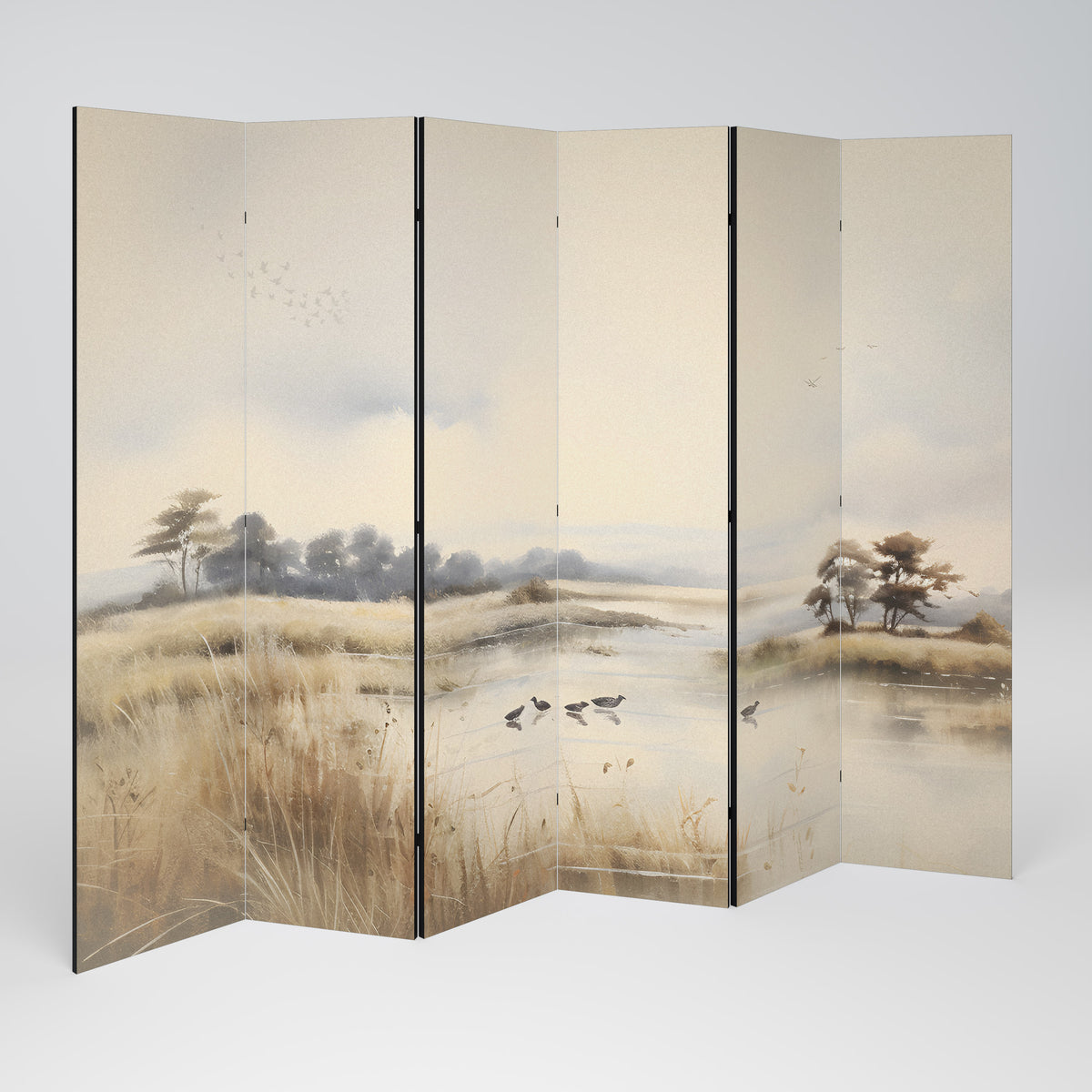 LAKESIDE NOSTALGY 6-Panel Room Divider
