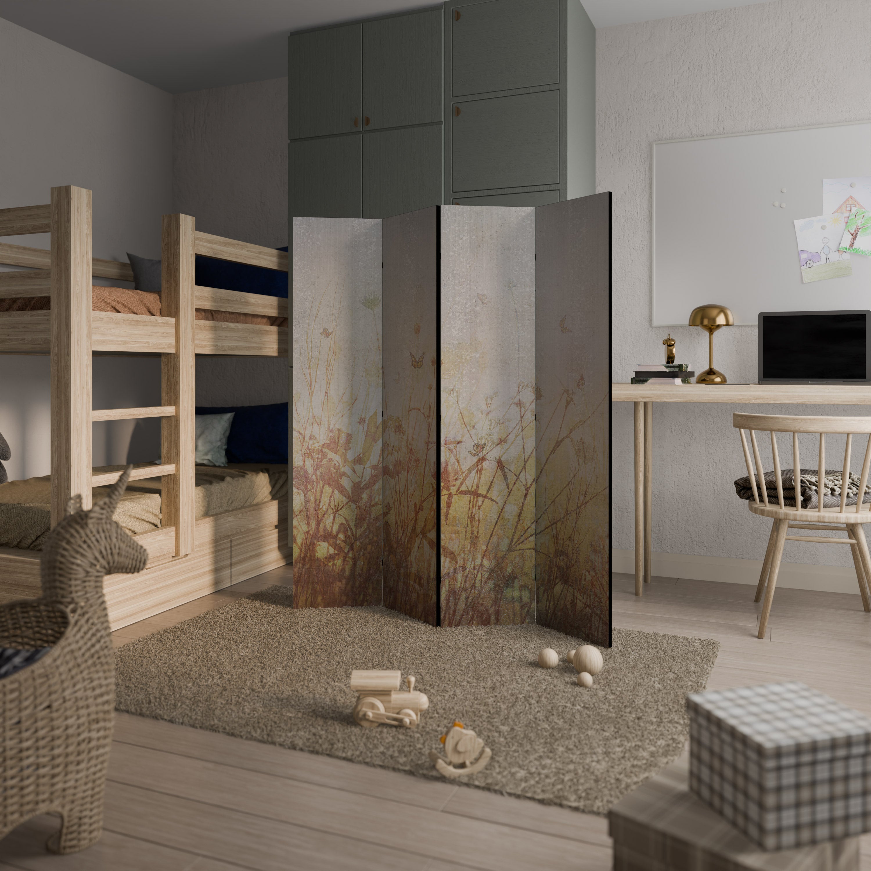 MEADOW BUTTERFLIES 4dílný paraván