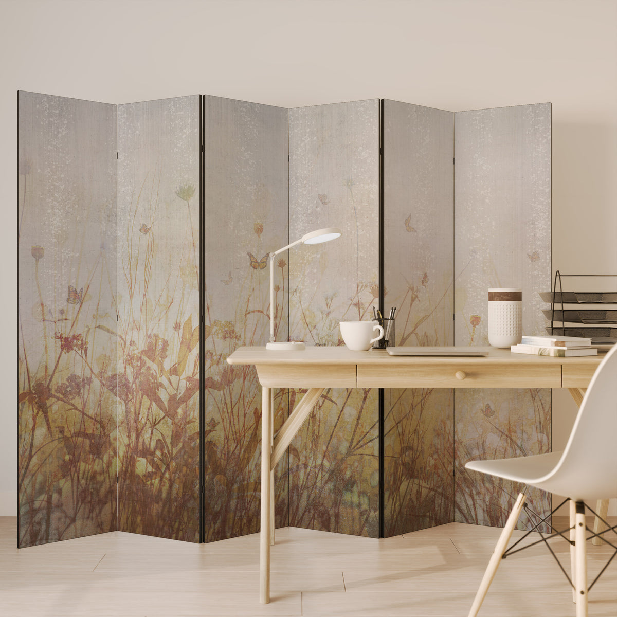 MEADOW BUTTERFLIES Rumsavdelare 6 paneler