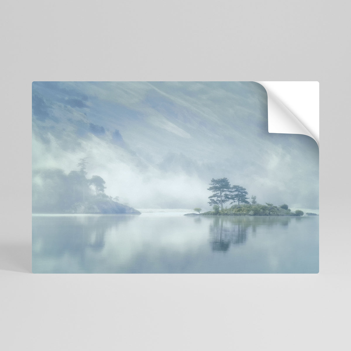 SILVER LAKE Αυτοκόλλητη Αφίσα οριζόντια