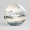 HIDDEN TEMPLE MIST Runder Wandsticker zum Abziehen und Aufkleben