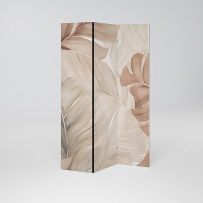 SOFT TONES OF FOLIAGE Dekorativ rumsavdelare – 3 paneler