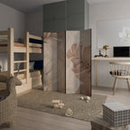 SOFT TONES OF FOLIAGE 4-Panel Room Divider
