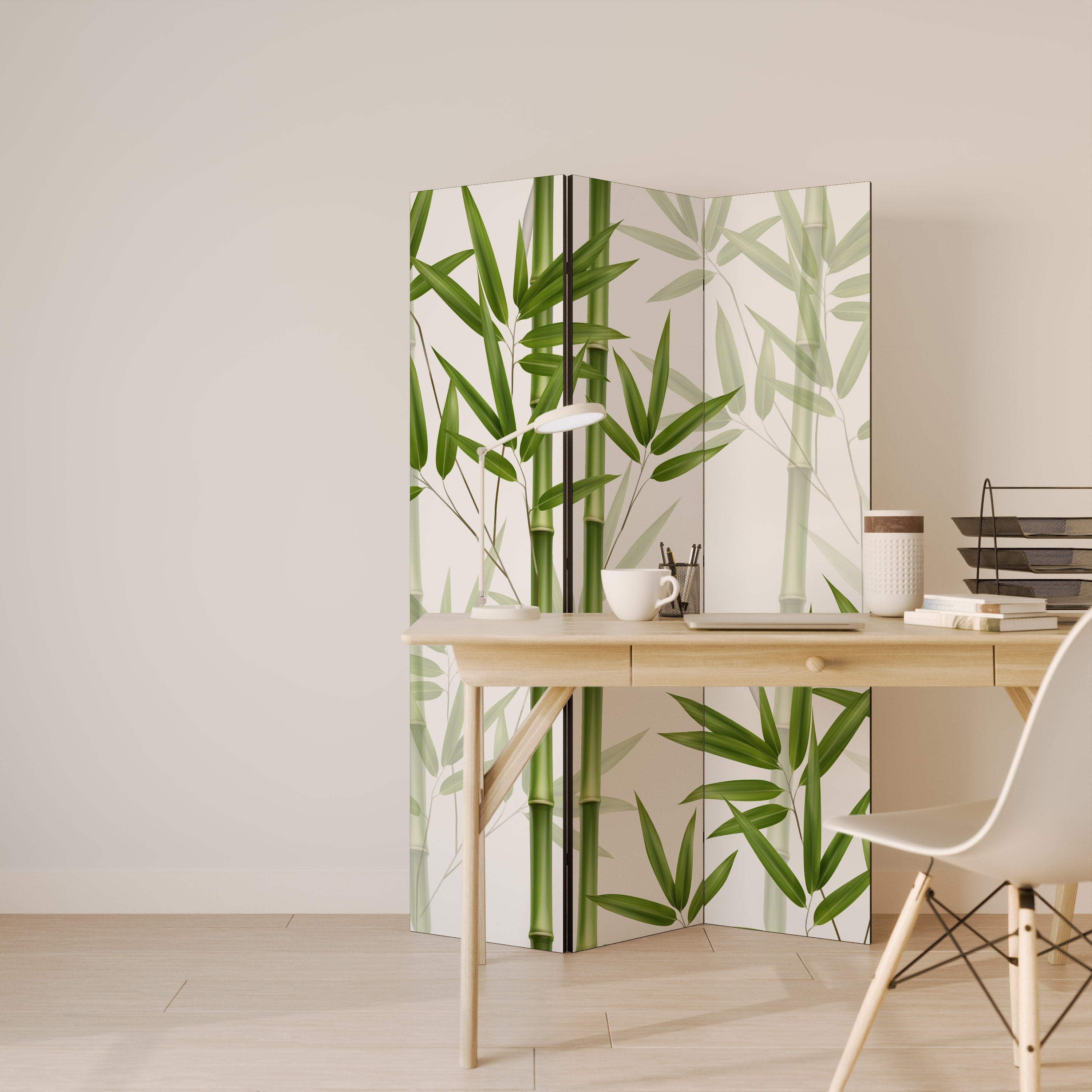 SERENE BAMBOO WHISPERS 3-Panel Room Divider