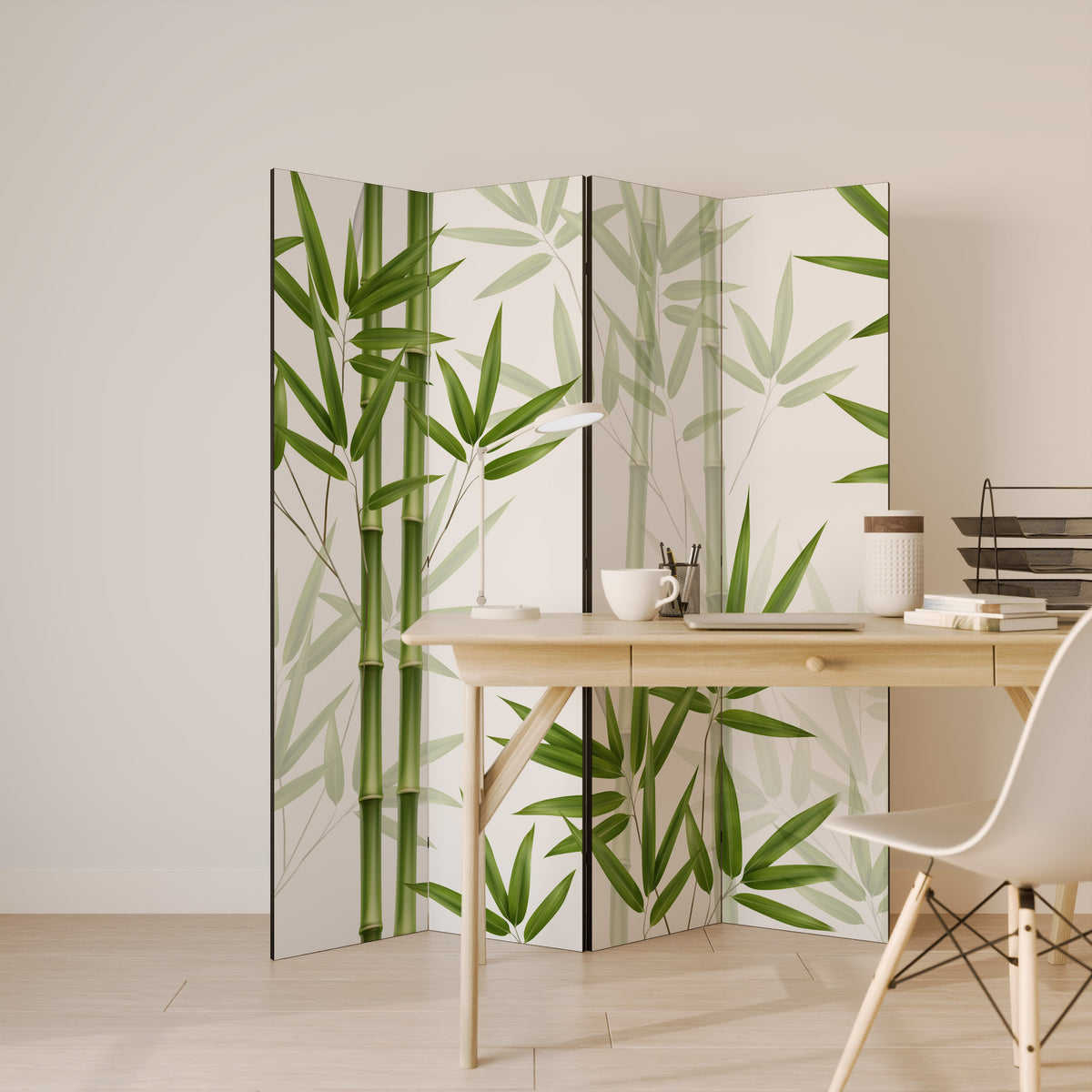 SERENE BAMBOO WHISPERS Rumsavdelare 4 paneler