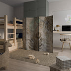 TEXTURED TRANQUILITY 5-Panel Room Divider