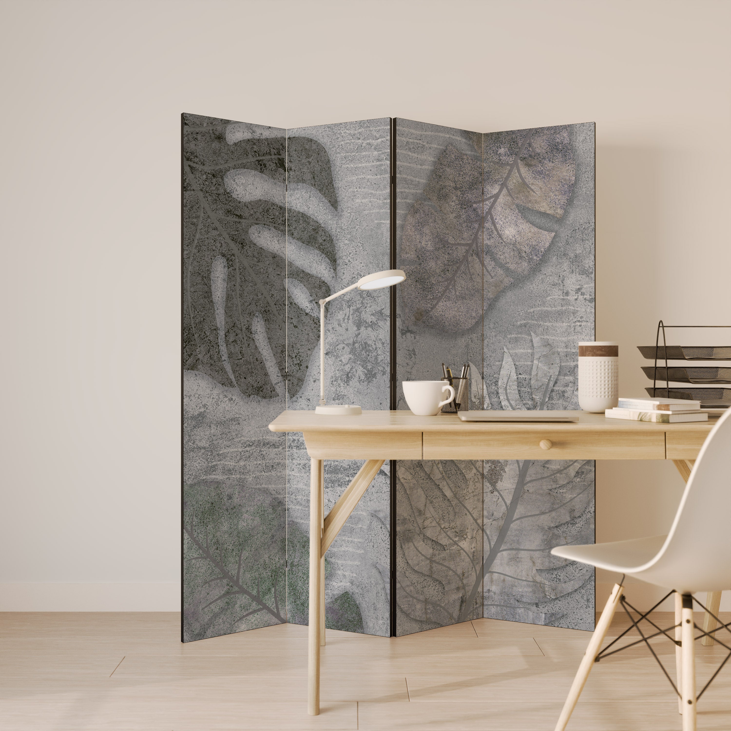 VINTAGE GREENERY 4-Panel Room Divider