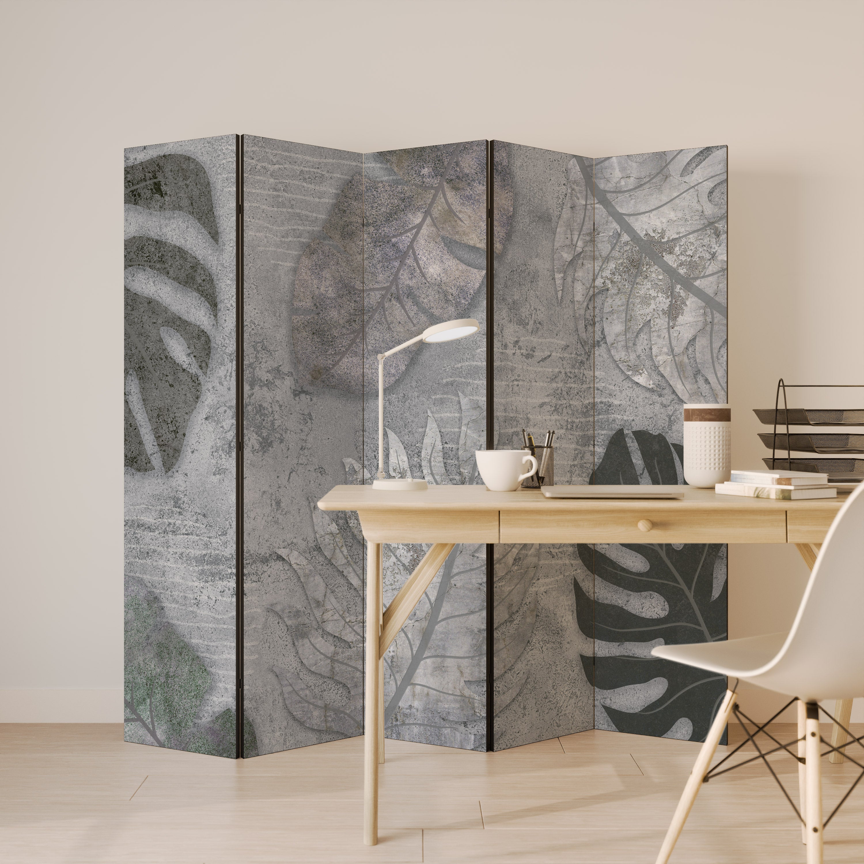 VINTAGE GREENERY 5-Panel Room Divider