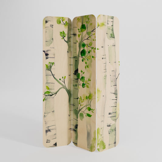 BIRCHY SOLACE 3-Panel Plywood Room Divider