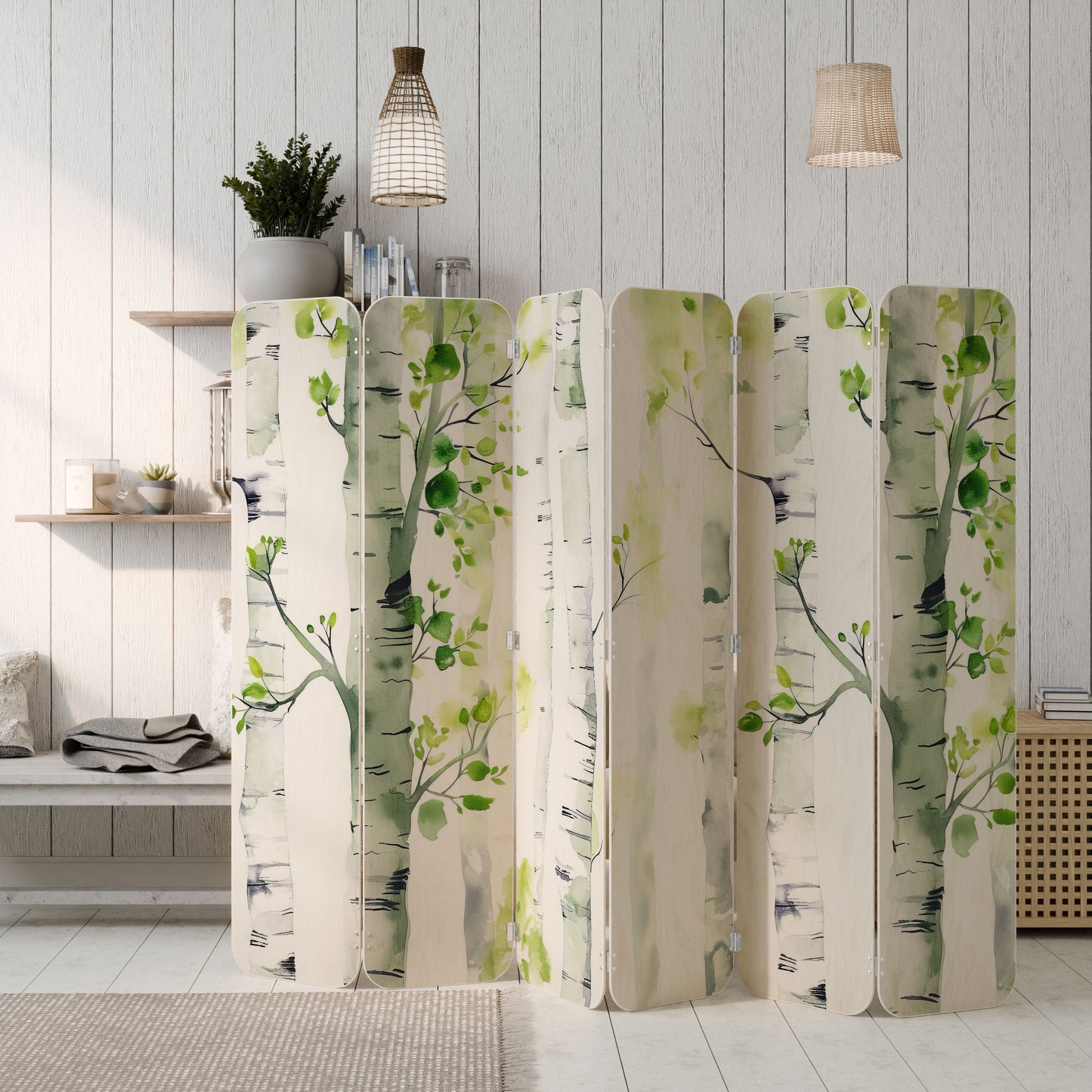 BIRCHY SOLACE 6-Panel Plywood Room Divider