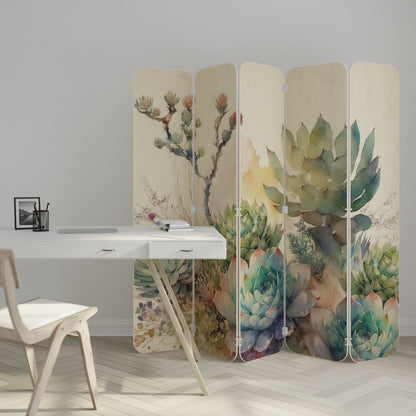 SECRET GARDEN 5-Panel Plywood Room Divider