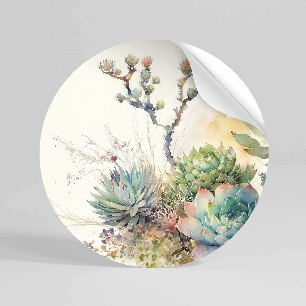 SECRET GARDEN Runder Wandsticker zum Abziehen und Aufkleben