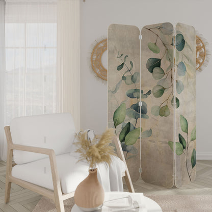 PEACEFUL SPRIGS 3-Panel Plywood Room Divider