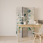 PEACEFUL SPRIGS Biombo de 3 paneles