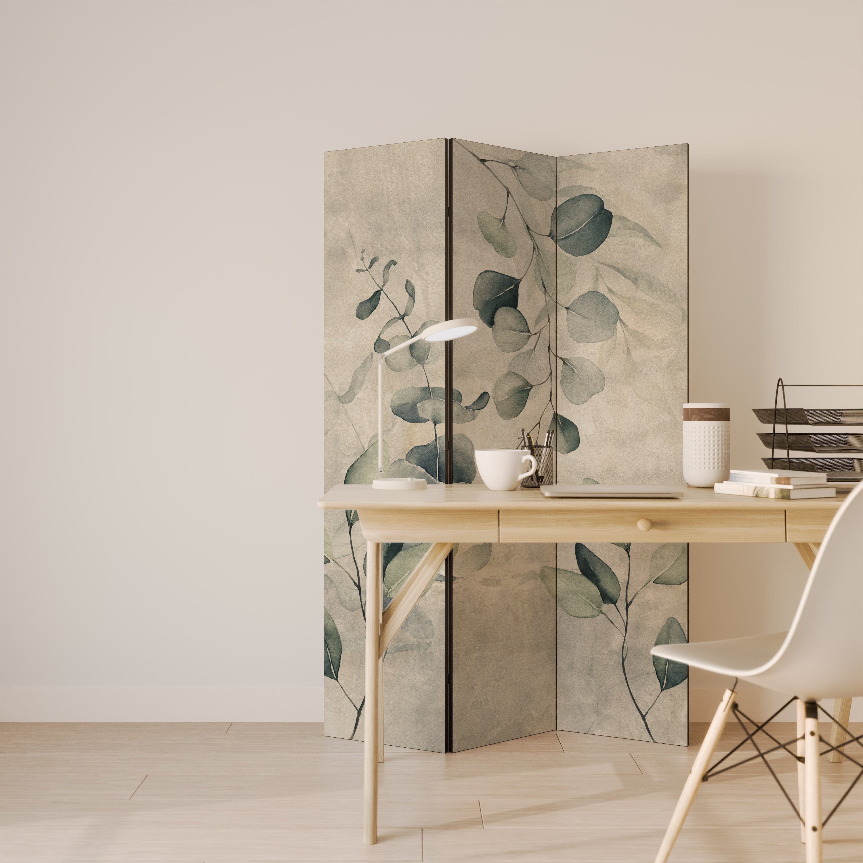 EARTHY TONED ELEGANCE Dekorativ rumsavdelare – 3 paneler