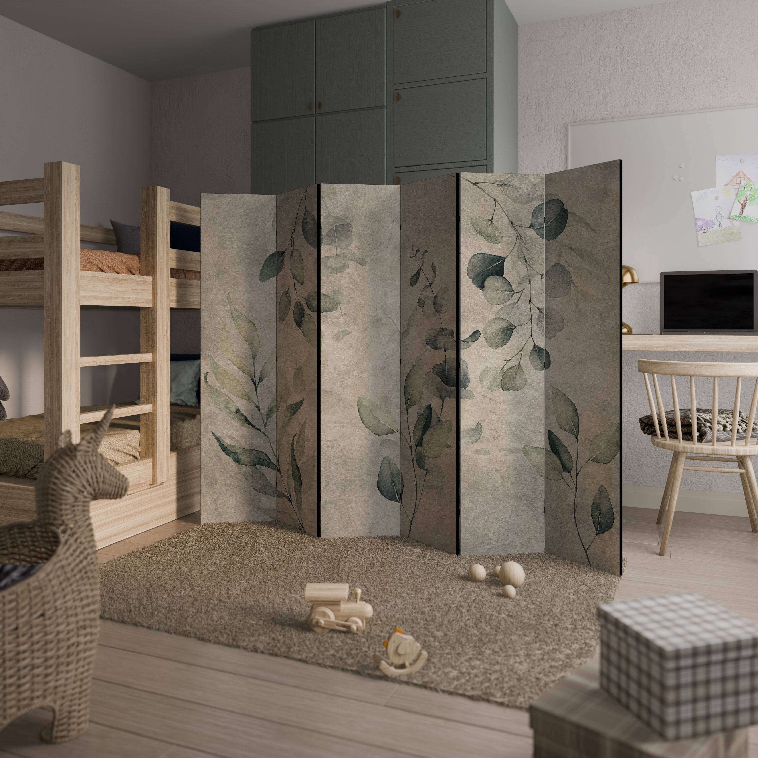EARTHY TONED ELEGANCE 6-teiliger Paravent
