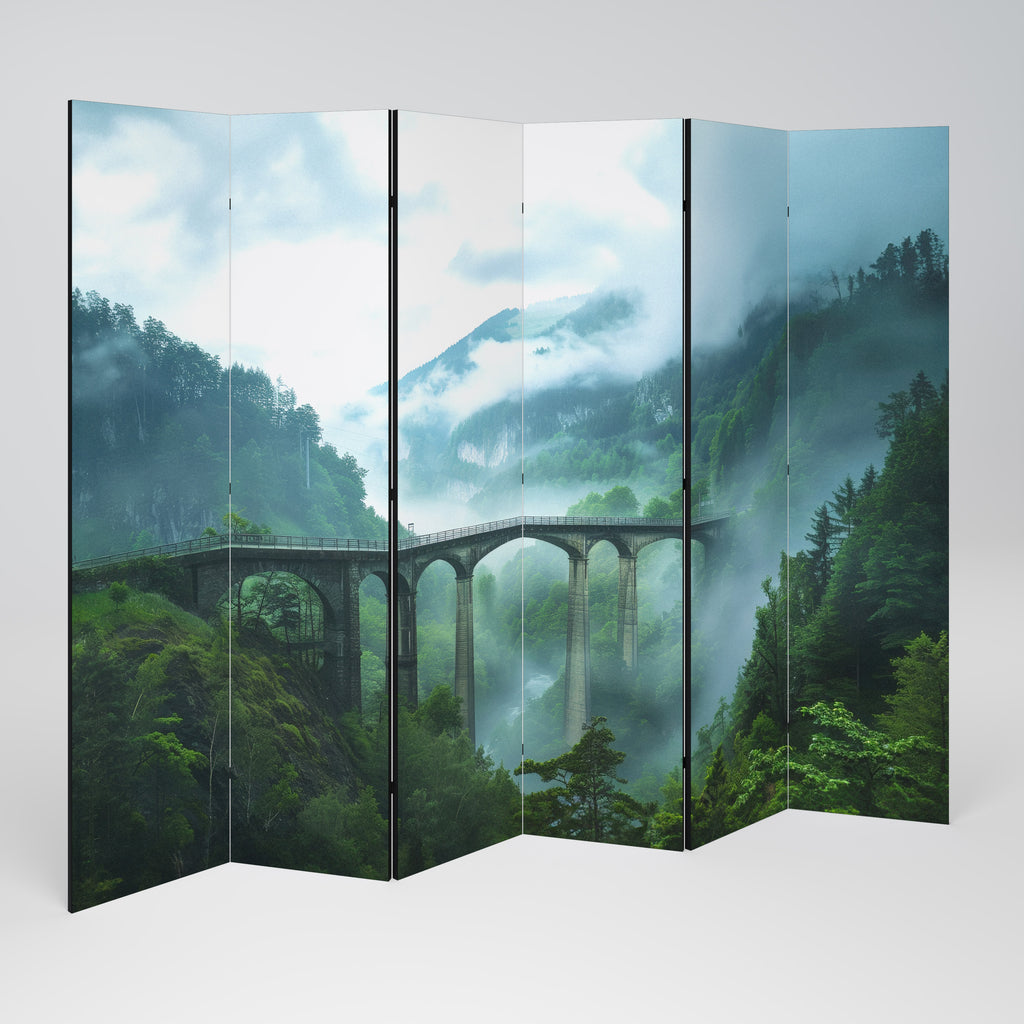MISTY MOUNTAIN BRIDGES 6dílný paraván