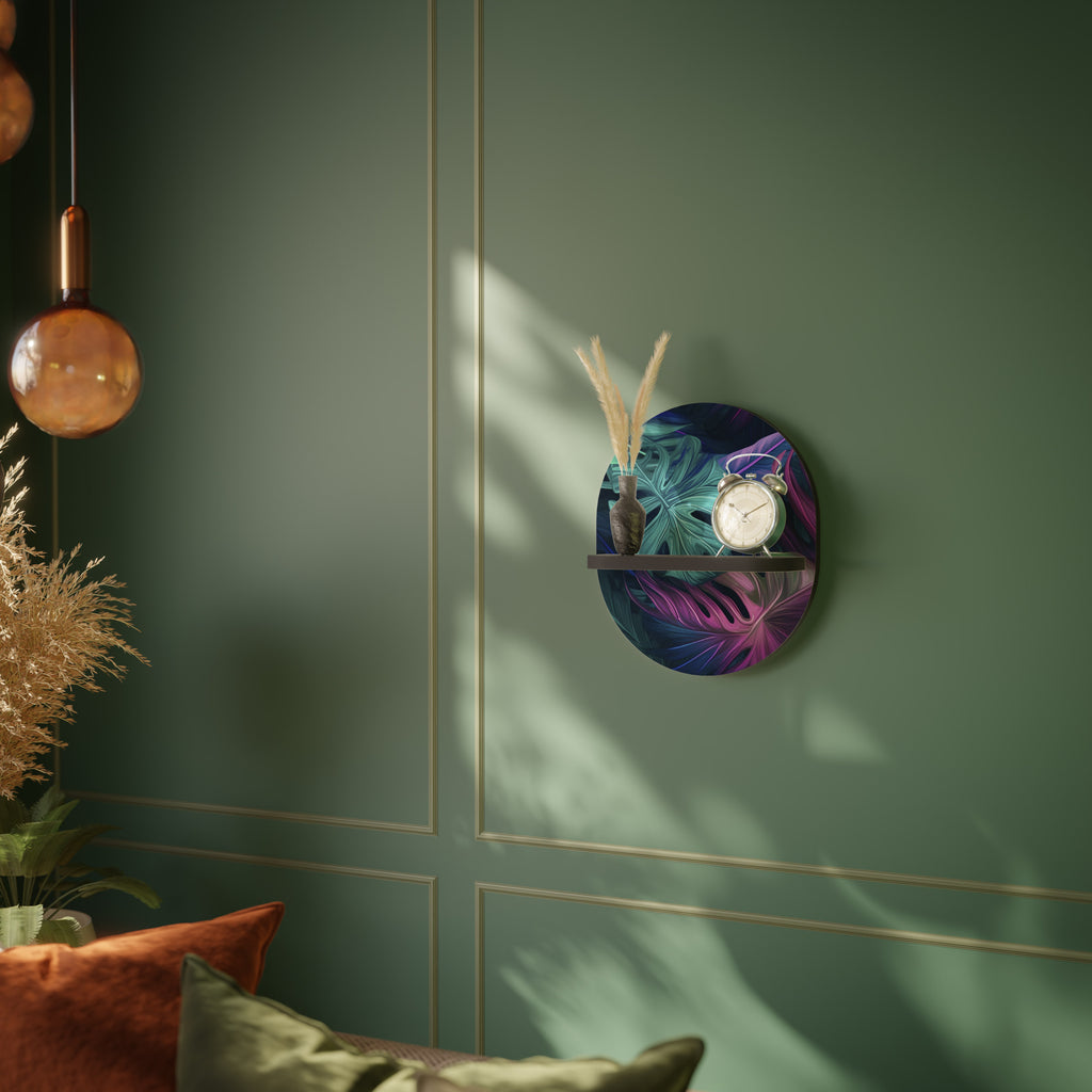 PSYCHODELIC MONSTERA Decorative Art Shelf