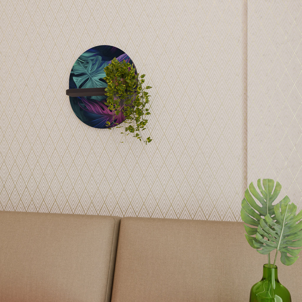 PSYCHODELIC MONSTERA Decorative Art Shelf