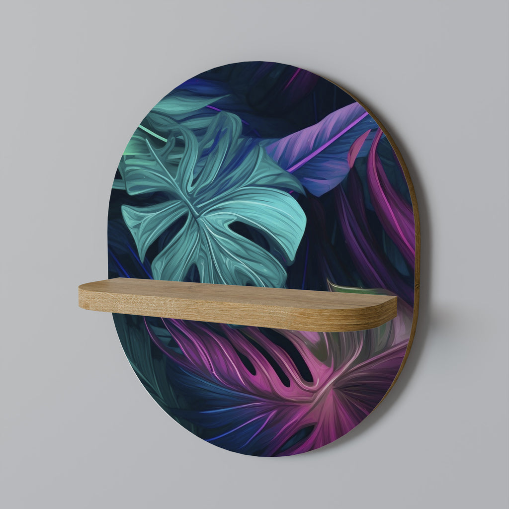 PSYCHODELIC MONSTERA Decorative Art Shelf